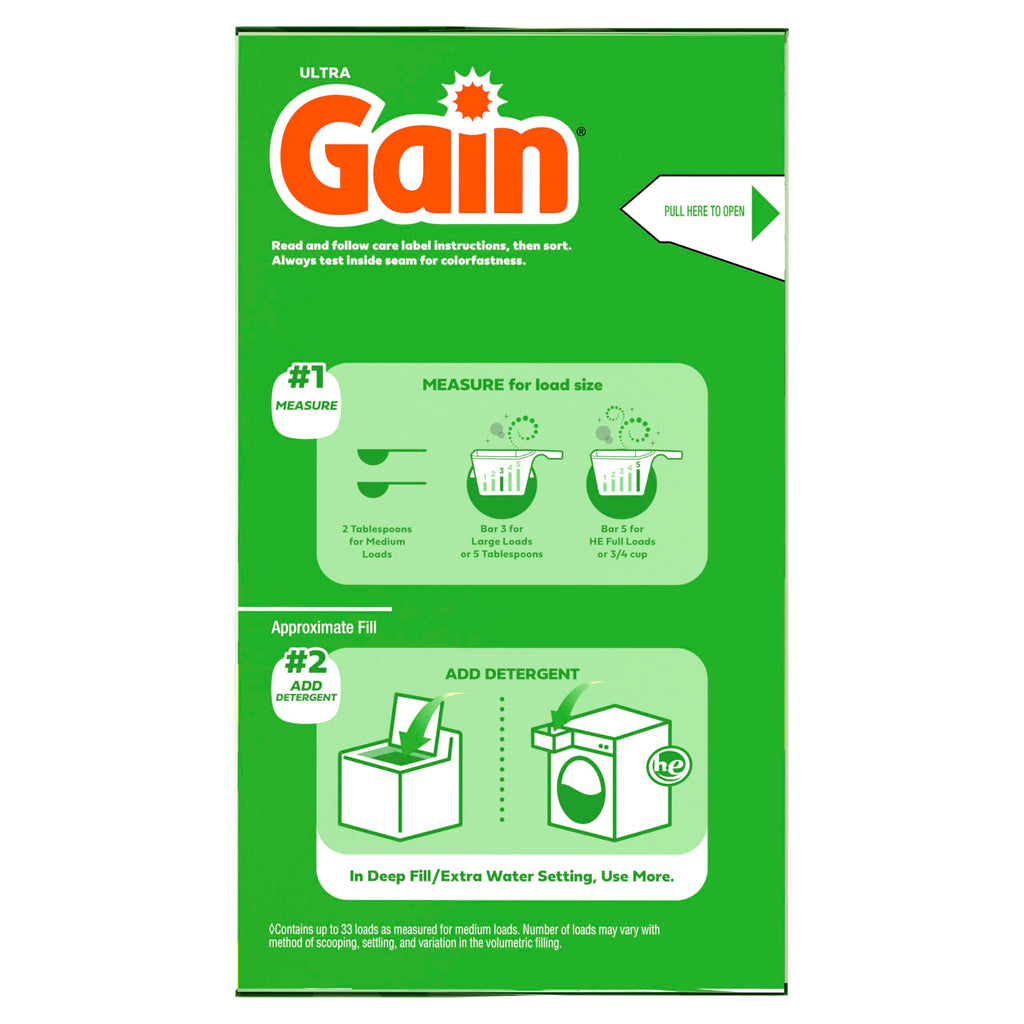Gain Powder Laundry Detergent, Original Scent, 167 Loads, 154 OZ