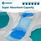 SUNKISS TrustPlus Overnight Adult Diapers with Tabs, Unisex Disposable Incontinence Briefs for Men and Women, Odor Control, Large, 48 Count (4 Packs of 12)