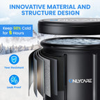 ONLYCARE Upgrade XXL 135 Gal Ice Bath Tub for Athletes - Cold Plunge Tub with Cover - Multiple Layered Cold Water Portable Ice Pod for Therapy Recovery at Home Outdoor Gym Use