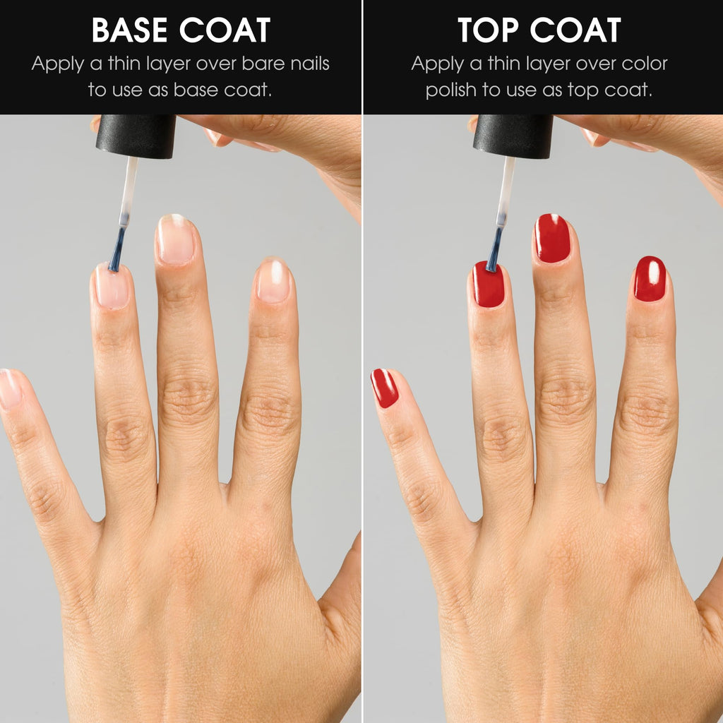 Deborah Lippmann Hard Rock Base and Top Coat | Promotes Healthy Growth for Soft Nails | Diamond Powder Strengthens and Protects Nail Polish | Clear, 50 Fl. Oz