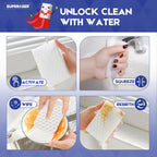 SUPERASER Magic Sponge Bulk 50 Pack, Textured MEGA-50 | Long Lasting Value Supply for Heavy-Duty Cleaning | All-Purpose Melamine Foam Pads