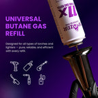SPOZER 11X Premium Butane Fuel Refill, Universal 99.99% Ultra Pure Butane Gas for Torch Lighters, 300ml(10.14 FL.Oz) Cans, 2 Display Box(Pack of 24)