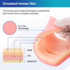 Alcedo Suture Practice Kit for Medical Students | Complete Set (32 Pieces) Include Durable Large Suturing Pad with Pre-Cut Wounds, Tools Kit, and Suture Threads for Educational Use Only
