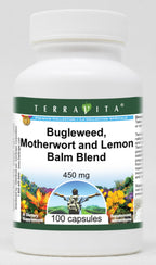 Terravita Thyroid Support - Bugleweed, Motherwort and Lemon Balm - 450 mg (100 Capsules, ZIN: 511178)