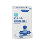 MED PRIDE Sterile Krinkle Gauze Roll,6-Ply Cotton,4.5 in x 4.1 yd,12-Pack