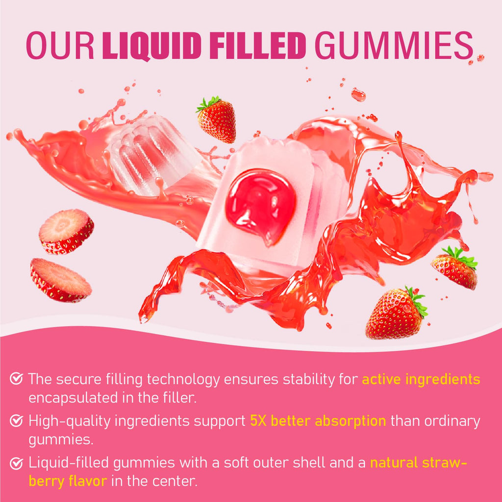 Calcium Citrate Gummies 1200 mg for Adults: Ultimate Absorption Calcium Supplement for Women & Men - Easy to Digest, Vegan, Non-GMO, Gluten Free - Natural Strawberry Flavor