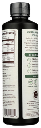 Nutiva Organic MCT Oil, Kosher, Keto Friendly, USDA Certified Organic, Non-GMO, 16 Fluid Ounce (Pack of 1)