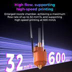 Creality Official K2 SE Ceramic Heating Block Hotend Kit, 300°C High Temperature Resistant and 600mm/s High-Speed Printing Hotend kit, Unicorn Quick Swap Nozzle Kit for Creality K2 SE 3D Printers