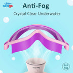 Kids Goggles for Swimming 2 Pack No Leaking Anti-Fog Outer Eye Fit with Wide View UV Protection Crystal Clear Watertight Swim Goggles with nose cover Suitable for Children Youth Boys Girls Age 3 to 14