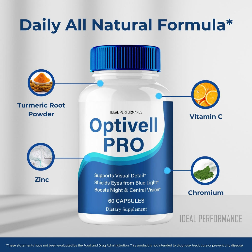 Optivell Eye Capsules, Optivell Pills Supplement - Maximum Strength, All Natural Visual Wellness and Crystal Clear View, Advanced Formula Optivell Vision Support Reviews (2 Pack)