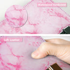 Kutoda Marble Diary with Lock, 192 Pages College Ruled Secret Journal with Lock, Waterproof A5 locked journal for women, Cute Diary Stuff for Teen Girls (Pink)
