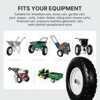 TPXQWL 16" 4.80/4.00-8 Flat Free Wheelbarrow Tire & Wheel, 2-Pack