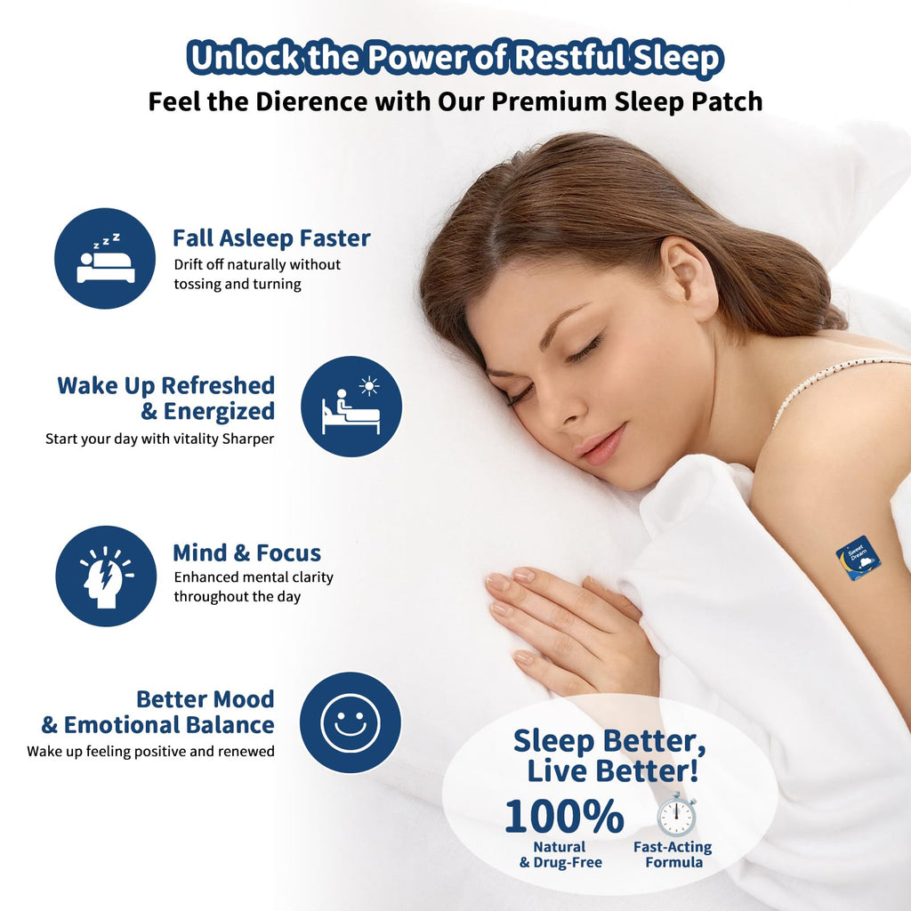 Kaeruw Sleep Patches for Adults with Magnesium and Sour Cherry Extract - Plant-Based Sleep Aid - Easy to use Suitable for Both Men and Women-1 Box 60 Count-Sleep 02