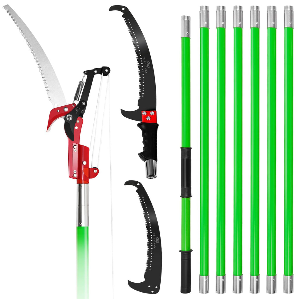 Manual Pole Saw, 27 Ft Tree Pruner with Scissors