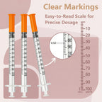 1ml 31G 5/16" (8mm) jeringas, Individually Wrapped, Pack of 25