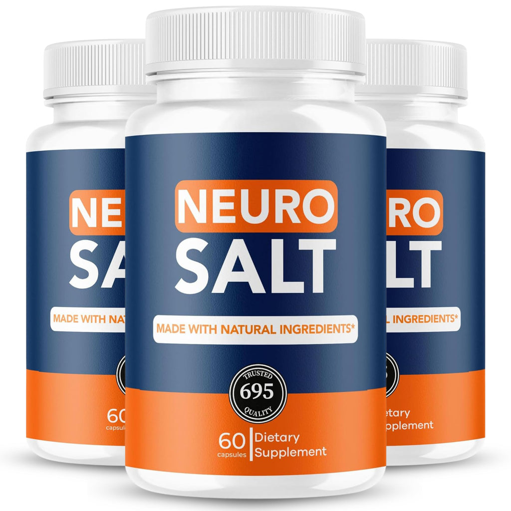 Original Neuro Salt Advanced Capsule, Advance Premium Formula, Natural Ingredients for Overall Health & Balanced Healthy Lifestyle | Official Neurosalt | 60 Capsules Each Bottle (Pack of 3)