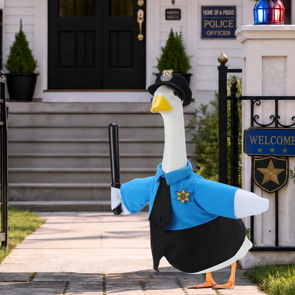 EKOREST Police Porch Goose Outfits for 23 Inch Statue