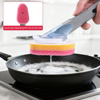 Sponge Refills for Scrub Daddy Dish Daddy - 20 Packs Dish Wand Refills, Scrub Brush Replacement Heads, Dish Brush Replacement Head for Kitchen Cleaning, Pink (Only Sponge Heads)