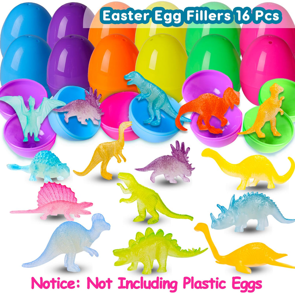 48Pcs Glow in Dark Mini Dinosaur Kids Birthday Party Favors Halloween Bulk