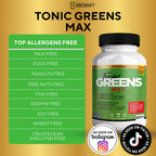 Tonic Greens Max, Extra Strength Immune Support Supplement, 60 Capsules, with Elderberry, Turmeric, Probiotics (10)