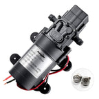 bayite 12V DC Water Transfer Pump with 2 Hose Clamps 12 Volt Diaphragm Pump Self Priming Sprayer Pump with Pressure Switch 4.5 L/Min 1.2 GPM 80 PSI for Weed ATV Marine Boat