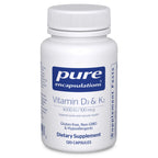 Pure Encapsulations Vitamin D3 & K2 - Bone & Vascular Health Support - Immune Function Support* - Gluten Free - Non-GMO - 120 Capsules