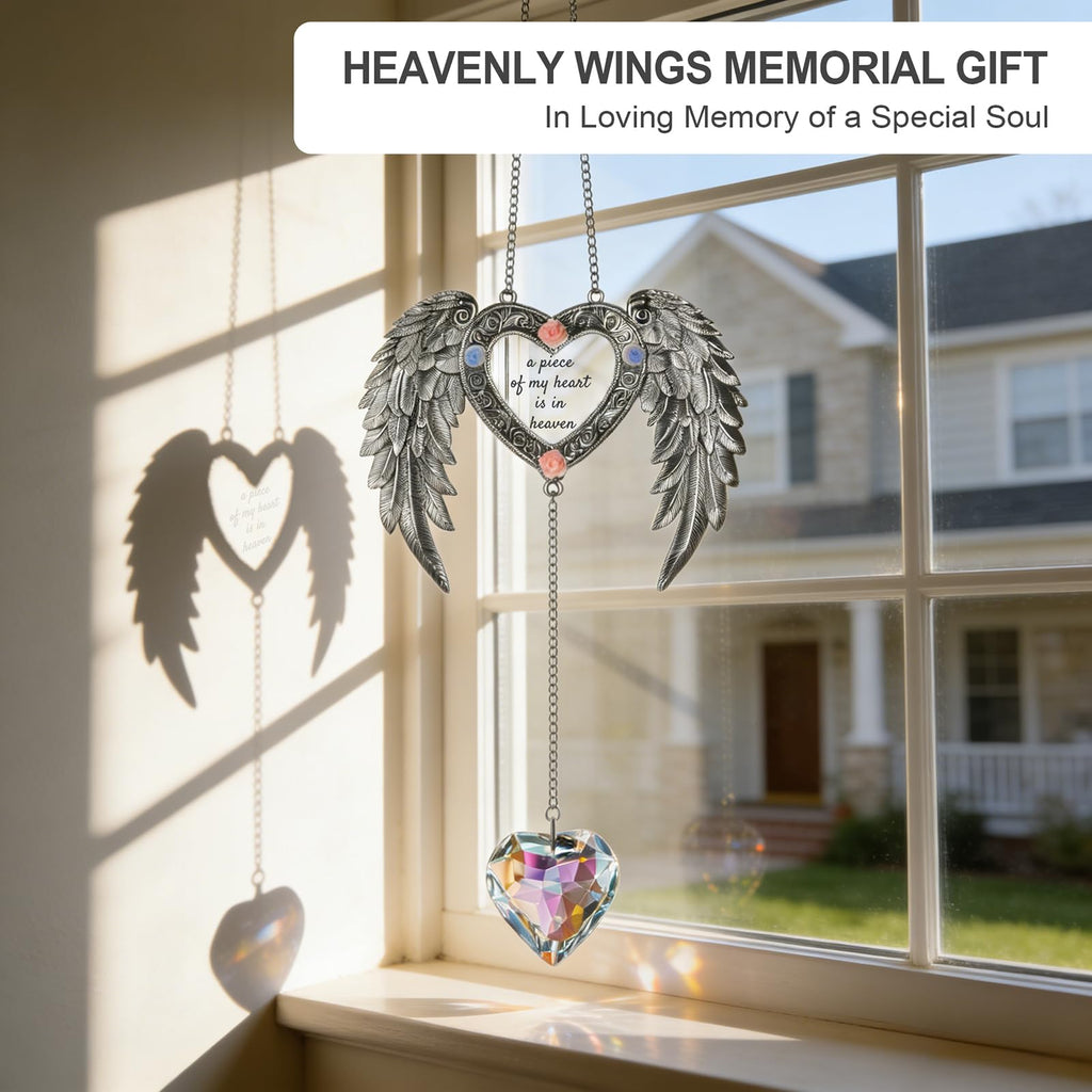 Sympathy Gift for Loss of Loved One,Angel Wing Sun Catcher,Memorial Gifts