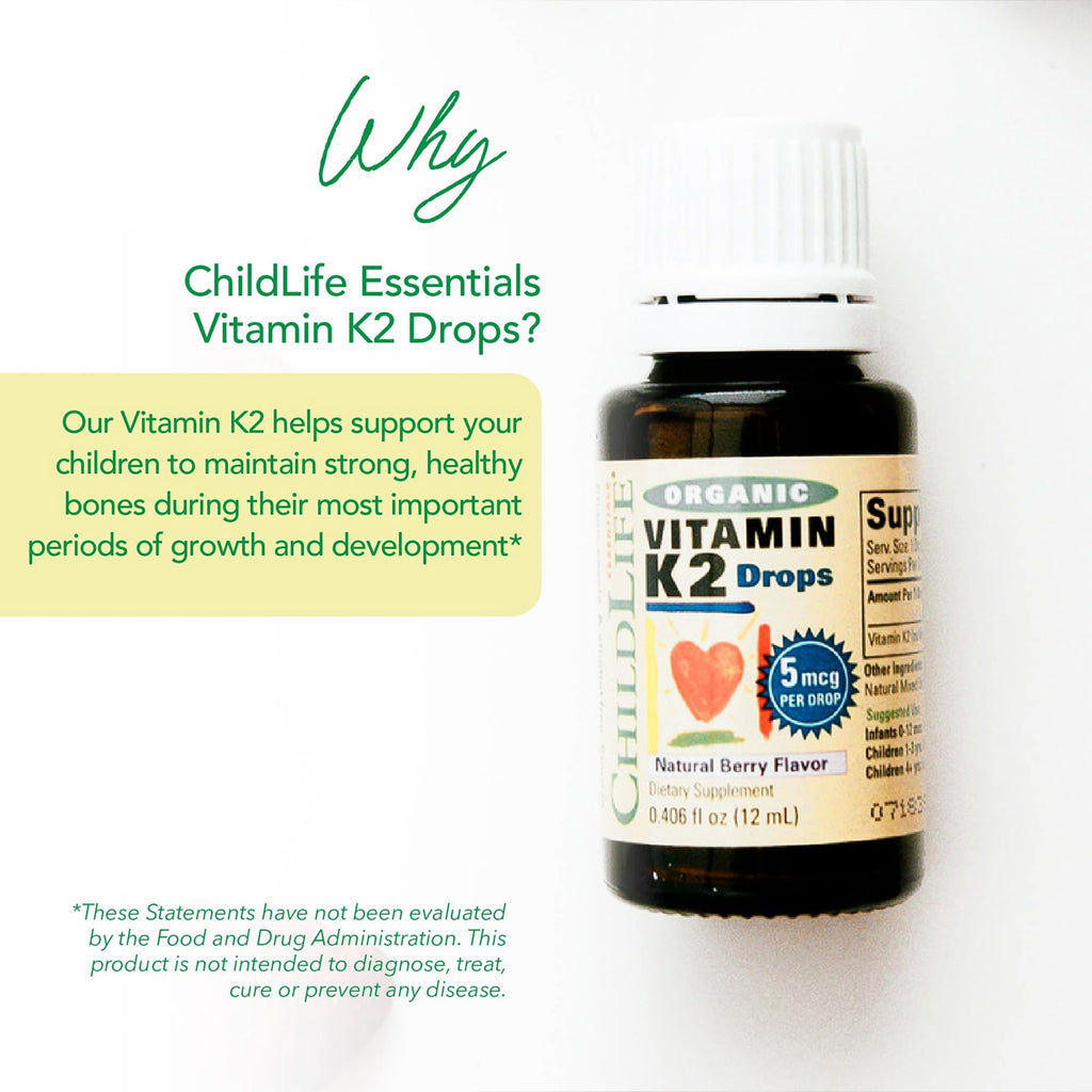 ChildLife Essentials Organic Vitamin K2 Drops 0.25 Fl Oz (Pack of 1)