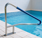 Garvee Pool Handrail 55"x32", Pool Railings for Inground Pools, Safety Handrails 375lbs Load Capacity, 304 Stainless Steel Stair Rail with Grip Cover