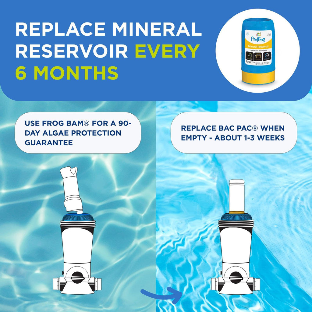 FROG Bac Pac Replacement Chlorine Cartridges for use with Pool FROG Model 5400 and 6100 Cyclers - Prefilled for Easy & Convenient Pool Sanitizing & Water Care - 12 Pack