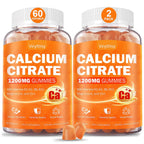 Calcium 1200 mg with Vitamin D3 Supplement for Adults - Calcium Gummies with 5000iu Vitamin D3, K2, B6, B12, Magnesium & Zinc - Calcium Supplement for Women Men - Easy to Digest, Vegan