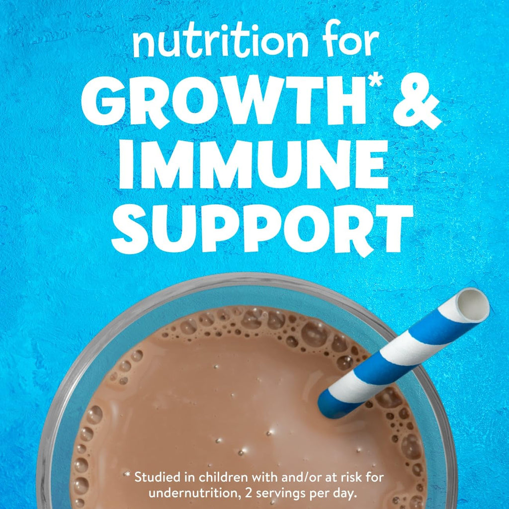 PediaSure Grow & Gain with Immune Support, 27 Vitamins & Minerals for Kids, 7g Protein, Non-GMO, Gluten-Free, Chocolate, 8-fl-oz Bottle, Pack of 24