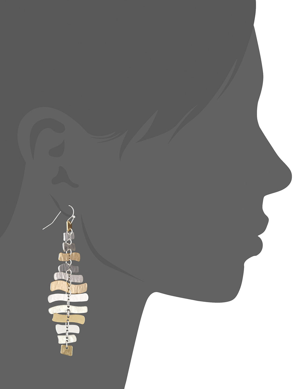 Robert Lee Morris Soho Prisma Two-Tone Sculptural Drop Earrings