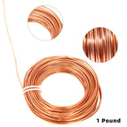 99.9% Soft Copper Wire, 14 Gauge/ 1.63 mm Diameter, 79 Feet / 24m, 1 Pound Spool Pure Copper Wire, Jewelry Making Wire Craft Wire