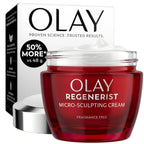Olay Face Moisturizer, Regenerist Micro-Sculpting Cream for Women, Fragrance-Free - Anti-Aging, Anti-Wrinkle, Firming Skin Care - Triple Collagen Cream, Peptide, Hyaluronic Acid, Niacinamide, 2.6oz