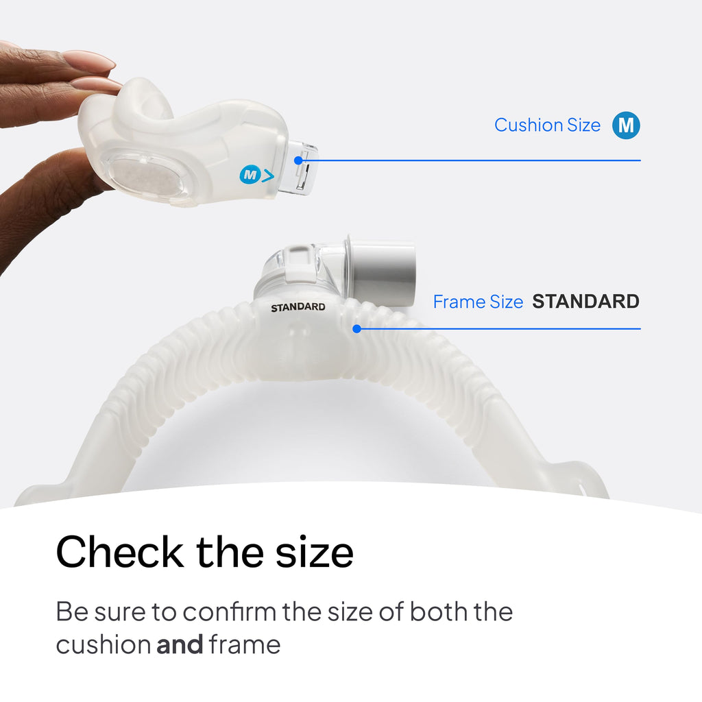 ResMed AirFit N30i Standard Frame System, Elbow & Nasal Cradle Cushion - For CPAP Mask - Replacement CPAP Accessories - Standard Frame / Medium Cushion