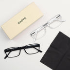 Gaoye 2-Pack of Reading Glasses - Blue-Light Filter, UV Protection - Readers with Rectangle Frames