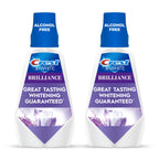 Crest 3D White Mouthwash, Teeth Whitening for Adults, 1L, 2 Pack, Alcohol Free Mouth Rinse, Breath Freshener, Antibacterial, Antiseptic, Bad Breath Treatment, Peroxide Free, Clean Mint
