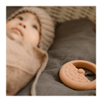 Moonkie Stacks of Circles Soft Teething Toy | Educational Learning Baby Toy | Stacking Ring Toys for Babies Boy and Girl | 7 Piece Teethers Set (Nature)