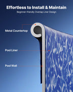 VEVOR 10 ft Round Stock Tank Pool Liner, Overlap Swimming Pool Liner for 27.5 in Wall Height, Extra Thick Heavy Gauge Vinyl, Easy Install with Leak-Proof Patches, Designed for Steel Sided Above-Ground