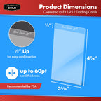 Cardboard Gold Card Saver 1-200Count - Semi Rigid Card Holder, Trading Card Protectors - PSA-Approved Cardsaver for Baseball, Trading, Sports Cards - Card Sleeves, Binder, & Storage Box Compatible