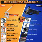 Laminate/Vinyl Floor Cutter with Extra Blade for Work Efficiently,13“ Vinyl Plank Cutter with Wheel - Just 1 Step Meet Angle&Length Cutting, Flooring Tools-Cuts LVP, Engineer Wood, VCT, SPC, WPC.