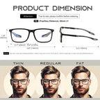 Missfive 2 Pack Upgraded Unbreakable Multifocus Progressive Reading Glasses Men Women, TR90 Sports Style Anti UV/Eyestrain/Blue, Light Multifocal Readers Spring Hinge Near-Workspace Eyewear 1.5x