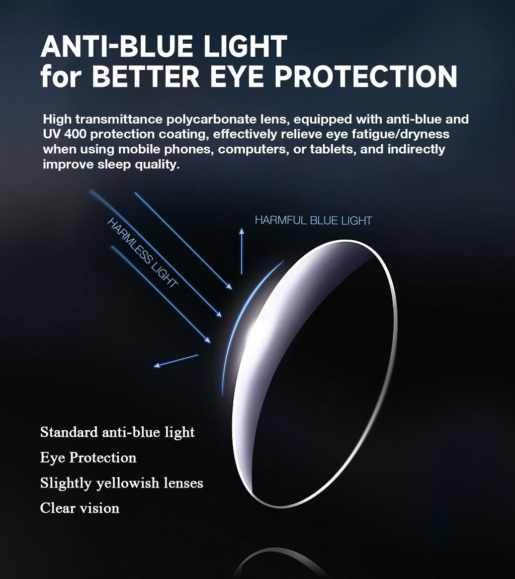 Missfive 2-Pack Light Bifocal Reading Glasses for Men, Blue Light Blocking For Near/Far Range Dual-use Spring Hinge, Anti UV/Eye Strain Comfort Quality Computer Readers, 1.5x
