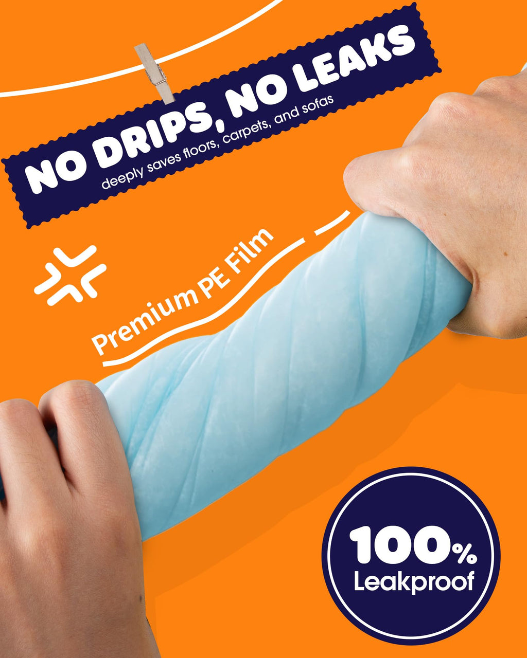 Powools Puppy Pads, 22 x 22 in, Super Absorbent, Spill-Proof, 100 Packs