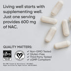 Sports Research N-Acetyl L-Cysteine (NAC) 600mg, 90 Veggie Capsules - Vegan, Non-GMO, Gluten Free. Lemon Aroma (Pack of 2)