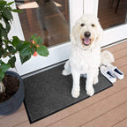 Notrax 109 Industrial Door Mat, 2' x 3' Small Entrance Mat, Heavy Duty Commercial Rug for Businesses, Welcome Lobbies, Garage, and Mudroom, Made in the USA, Charcoal Black, Brush Step 109S0023CH