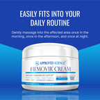 Approved Science Hemovir Cream - Hemorrhoid Support - 2 Fl Oz - Stops Itching and Optimizes Blood Flow - Restores Damaged Skin Tissue - Non GMO - Made in The USA