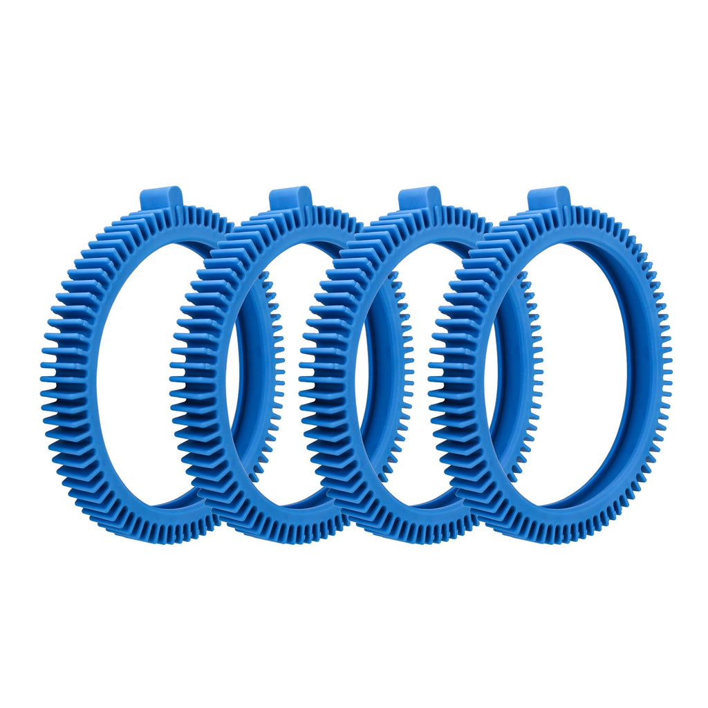 896584000-143 Blue Front Tire Kit with Super Hump Replacement Tires for Hayward Phoenix Poolvergnuegen AquaNaut 200, 400, 450 Pool Cleaner 2 Wheel and 4 Wheel (4 Pack)