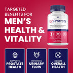 EZ Prostate Supplement for Men – EZProstate Pills Advanced Formula Supplements EZ Prostate for Men Health Supplement, Reviews (3 Pack - 180 Capsules)